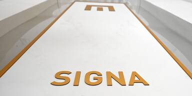 Das Signa-Logo am Firmensitz in Wien