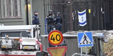 Polizei vor israelischer Botschaft in Stockholm