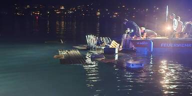 Wörthersee Feuerwerk Floß