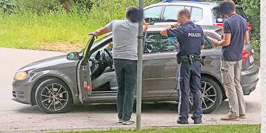 Haselgraben im Bezirk Urfahr-Umgebung Autodieb raste auf  Polizisten zu Linz