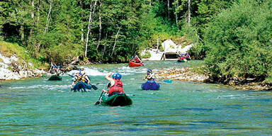 Rafting-Drama  in der  Salza