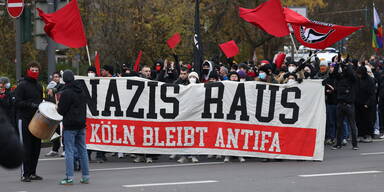 Prorussische Demonstration in Köln