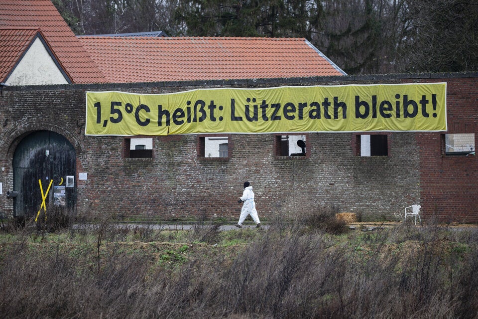Vorbereitungen zur geplanten Räumung des Dorfes Lützerath