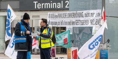 Warnstreik am Münchner Flughafen