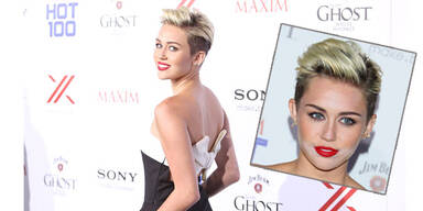 Miley mit weißem Puder auf Maxim Party