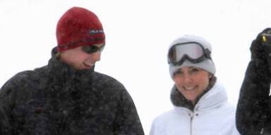 William und Kate turteln im Schnee