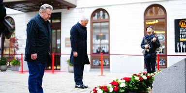 Terror in Wien - Regierungs- und Stadtspitze legten Kränze nieder