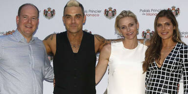 Charlène & Albert feiern mit Robbie Williams