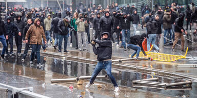 Gewalttätige Ausschreitungen in Brüssel