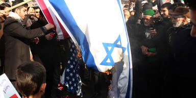 Israel Flagge verbrennt Deuer Flagge Israle Juden Hass
