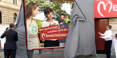 Wahl-Plakate: Rendi setzt auf Klima & Arbeit