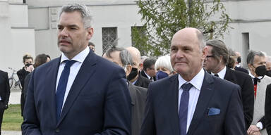 Bundeskanzler Karl Nehammer (ÖVP) und Nationalratspräsident Wolfgang Sobotka (ÖVP)