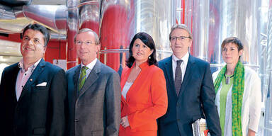 Spitzenkandidaten Hans Mayr (Team Stronach),  LHStv. Wilfried Haslauer (ÖVP),  LH Gabi Burgstaller  (SPÖ),   Karl Schnell (FPÖ) Astrid Rössler, (Grüne),