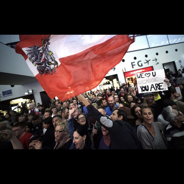 So jubelnd wurde Conchita Wurst empfangen