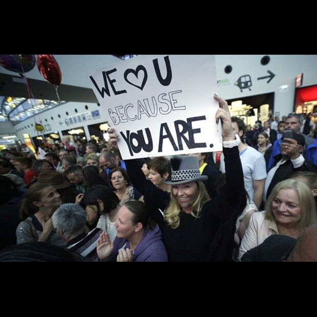 So jubelnd wurde Conchita Wurst empfangen