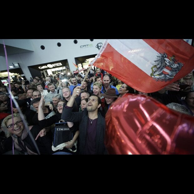 So jubelnd wurde Conchita Wurst empfangen