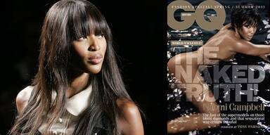 Naomi Campbell nackt auf dem Cover von GQ