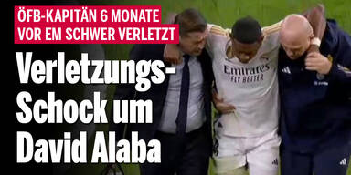Verletzungs-Schock um David Alaba: Kreuzbandriss!