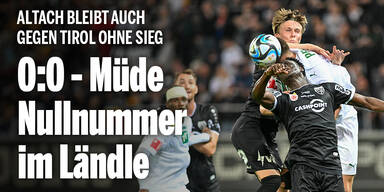 0:0 - Müde Nullnummer zwischen Altach und Tirol