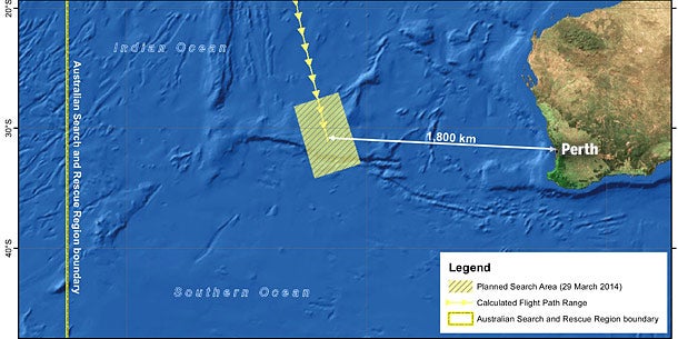 MH370 Suchgebiet