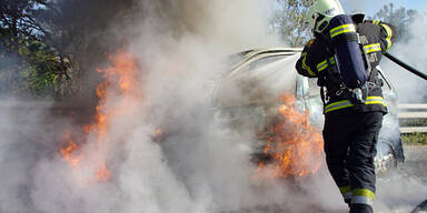 Mercedes A-Klasse ausgebrannt