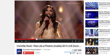 Conchita Wurst ist auch YouTube-Königin