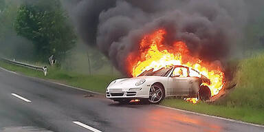 Elektro- Porsche brannte bei Testfahrt aus