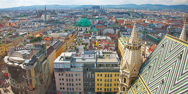 Wien Stadtansicht Landschaft Luftbild