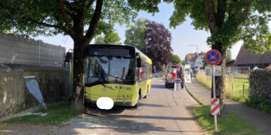 Linienbus mit Schulklasse crasht in Baum: Neun Verletzte