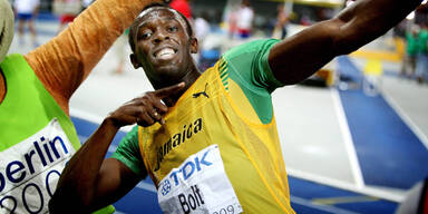 Jamaikanischer Sprinter Usain Bolt singt 