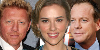 Boris Becker, Scarlett Johansson, Kiefer Sutherland