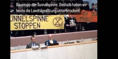 Klima-Aktivisten unterbrachen Landtags-Sitzung