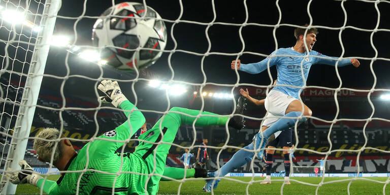 Champions League: John Stones (Manchester City) trifft gegen Keylor Navas (Real Madrid)