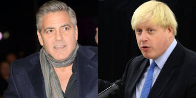 Gerorge Clooney und  Boris Johnson