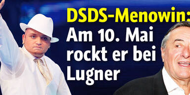 Am 10. Mai rockt DSDS-Menowin bei Lugner
