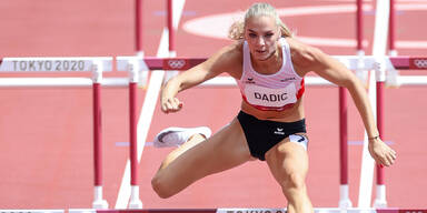 Ivona Dadic beim Siebenkampf (Hürdenlauf) der Olympischen Spiele