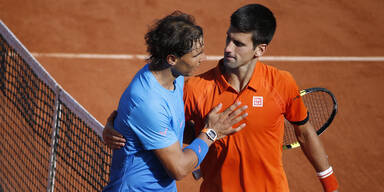 Tennis-Stars Rafael Nadal und Novak Djokovic