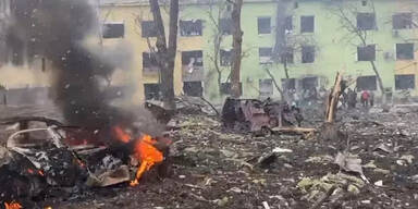 Russische Luftangriffe auf Kindergarten in Dnipro