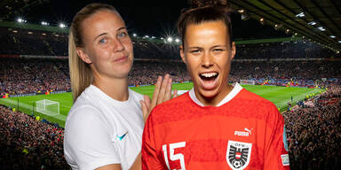 Österreich gegen England Damen EM