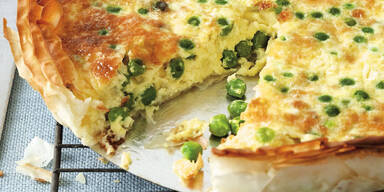 Erbsen-Feta-Quiche