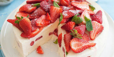 Erdbeer-Kaesekuchen