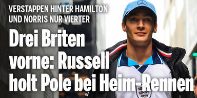 Russell holt Pole bei Heimrennen in Silverstone