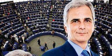 Faymann: Rede gegen Gier im EU-Parlament
