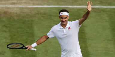 Tennis-Ass Roger Federer jubelt in Wimbledon