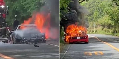 Sündteurer Ferrari ging in Flammen auf