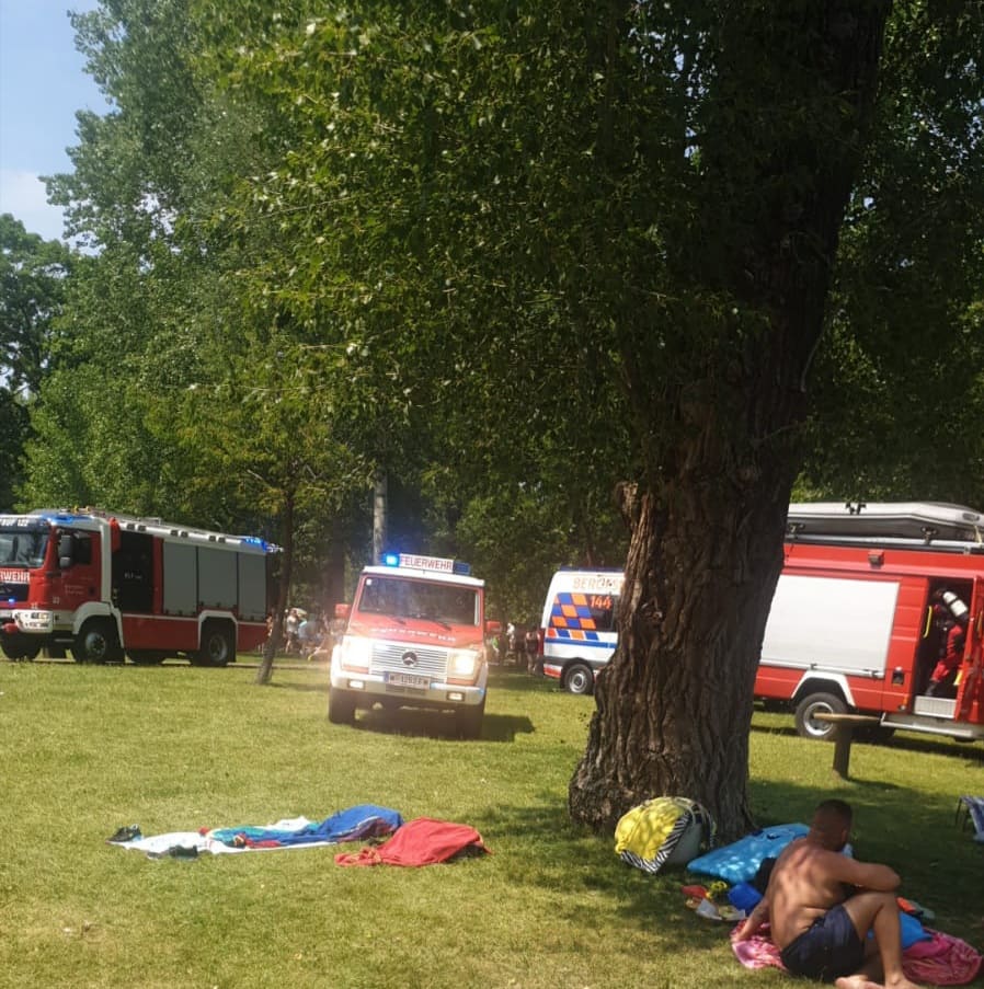 Rettungseinsatz im Wiener Gänsehäufel