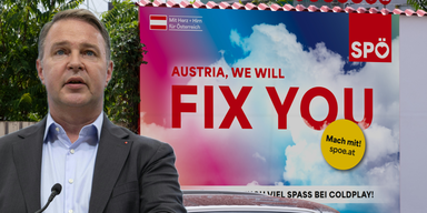 "Fix You": SPÖ-Plakataktion vor Coldplay-Konzerten