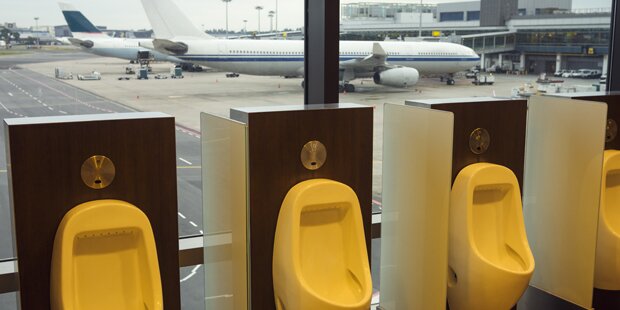 Darum sollten Sie die Flughafen-Toilette meiden