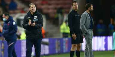 ÖFB-Teamchef Franco Foda und England-Coach Gareth Southgate an der Seitenline beim EM-Testspiel