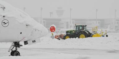 Schnee-Chaos am Flughafen München